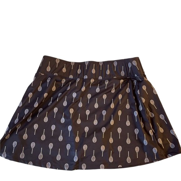 Prince Tennis Skort Navy with Racket Print SZ XL - Picture 2 of 7